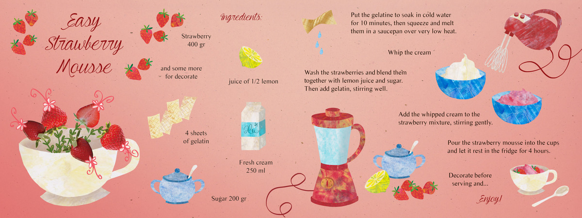 Easy Strawberry Mousse by Sara Gitto