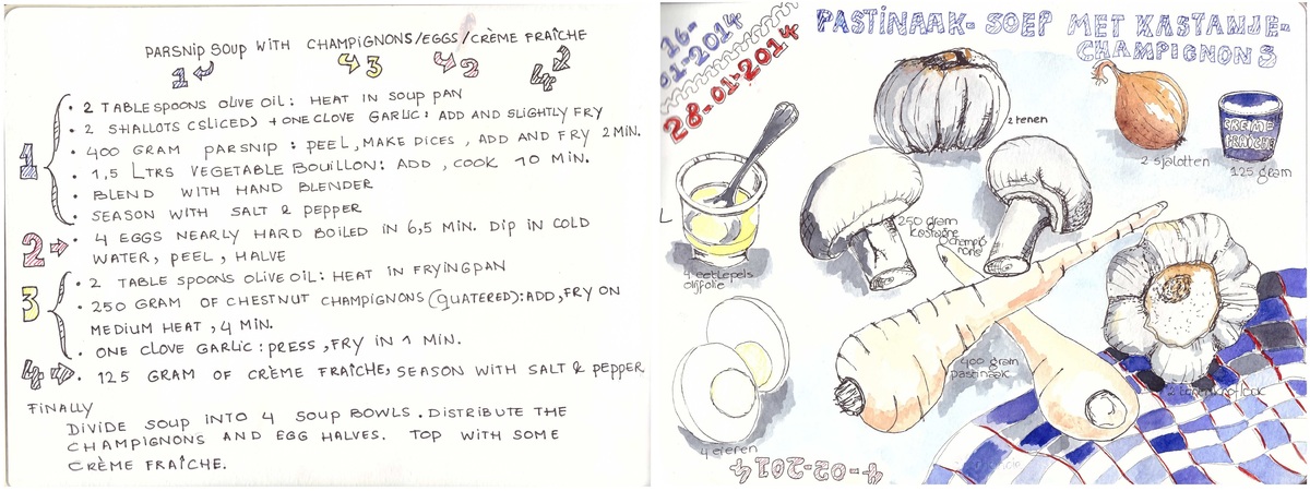 Parsnip Soup with Champignons/eggs/crème fraIche by Dorine van der Vloodt
