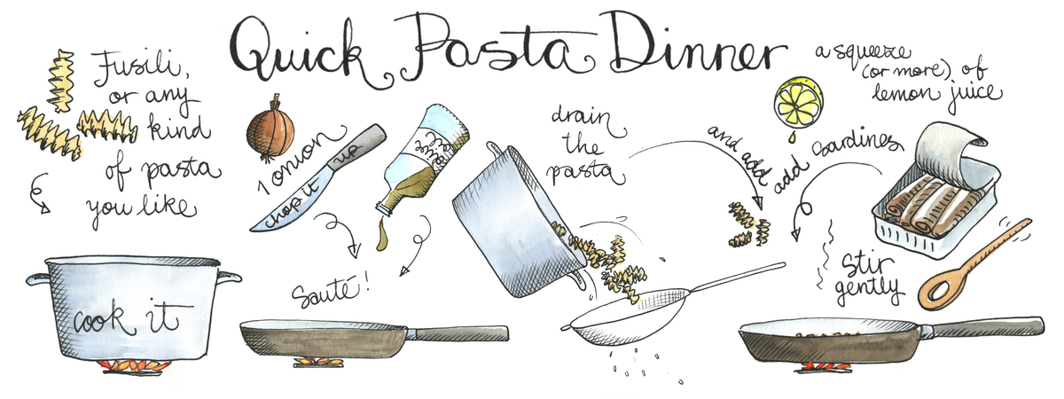 Quick Pasta Dinner by Koosje Koene