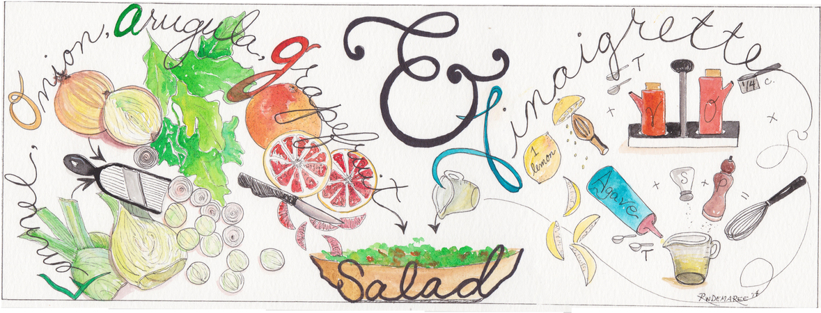 Fennel,Onion,Arugula, Grapefruit Salad by Rebecca Demaree