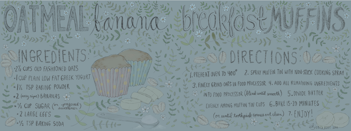 Oatmeal Banana Breakfast Muffins by Erica Root