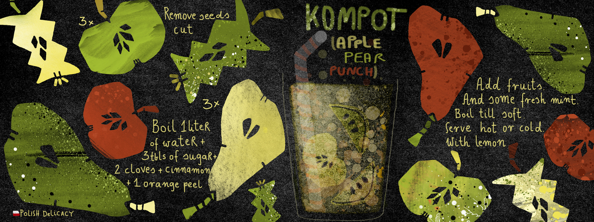 Kompot (Polish Apple-Pear Punch) by Ewa Parówka