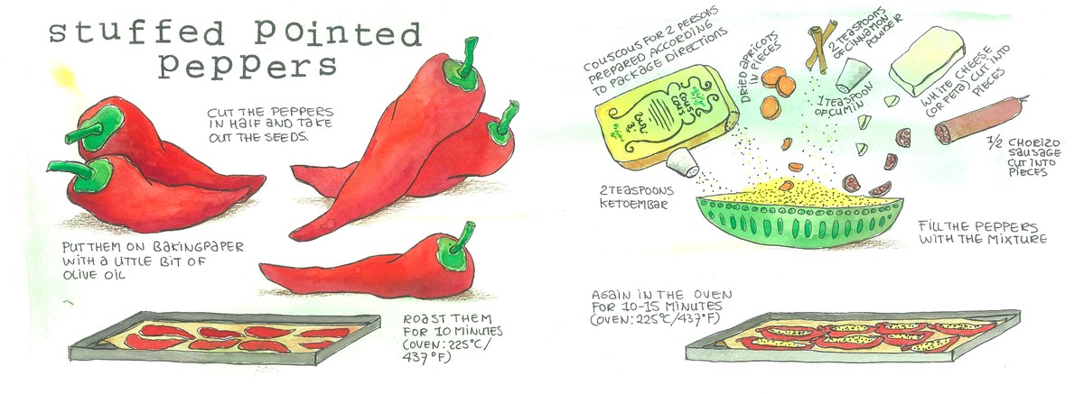 Stuffed Pointed Peppers by Hélène Peters