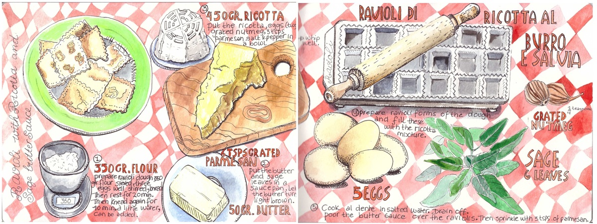 Ravioli with Ricotta and Butter Sage Sauce by Dorine van der Vloodt