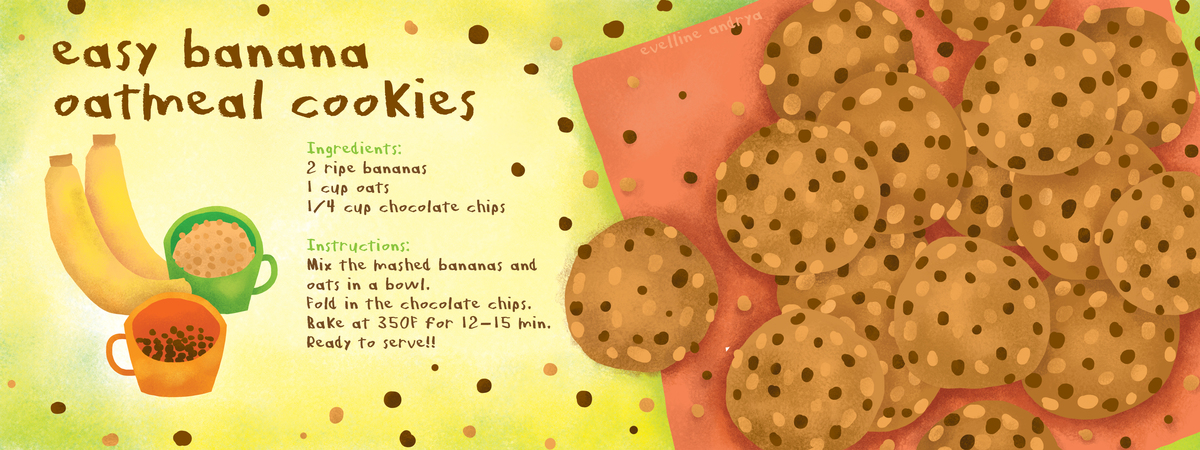 Easy Banana Oatmeal Cookies by Evelline Andrya Banana oatmeal
