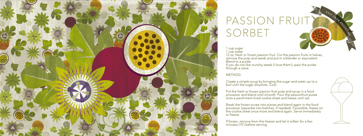 Passion Fruit Sorbet by Clara Ezcurra