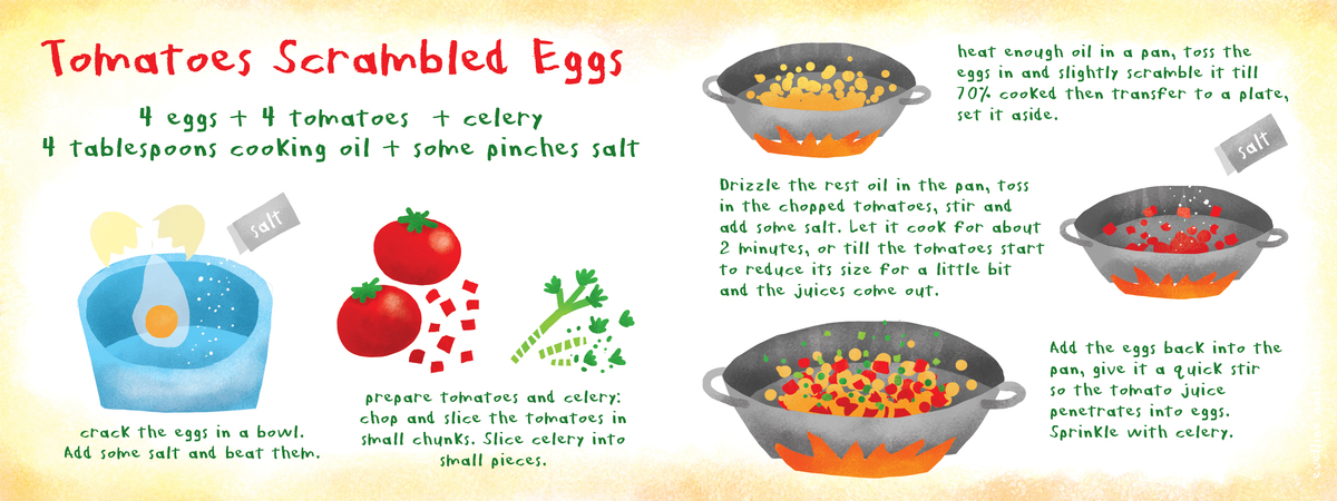Tomatoes Scrambled Eggs by Evelline Andrya