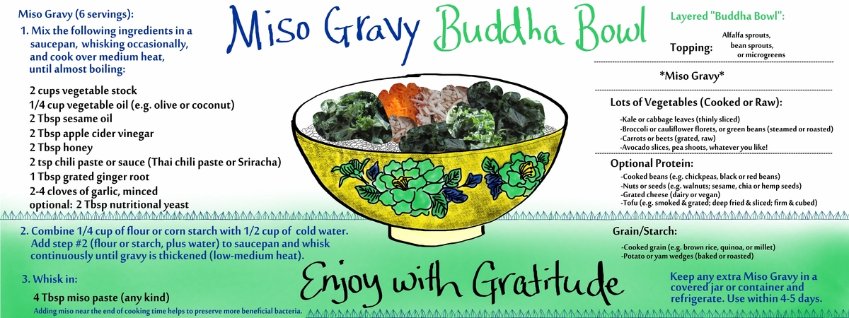 Miso Gravy Buddha Bowl by Lena Umezawa