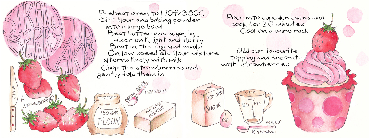 Strawberry Cupcakes by Ev Thomas Strawberry cupcake recipe