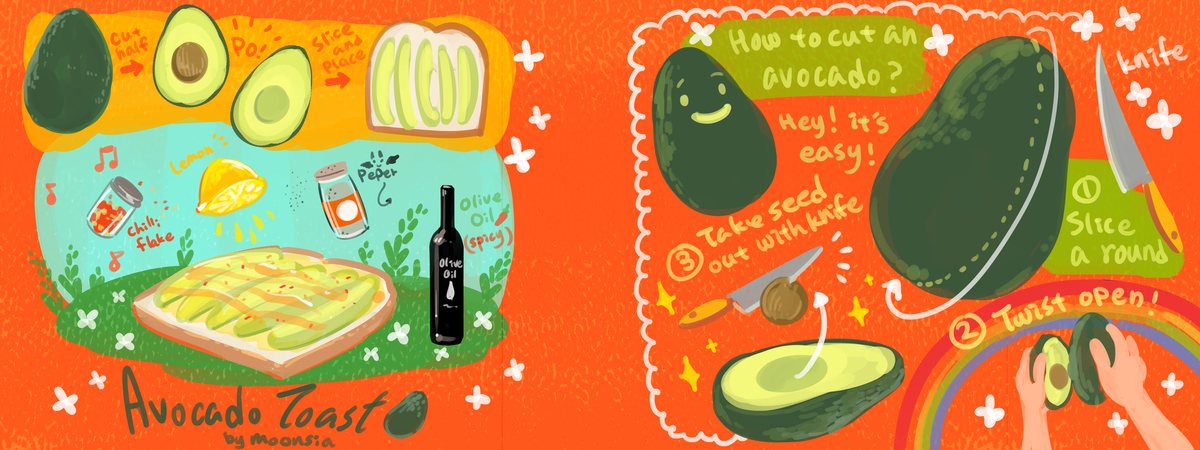 Avocado Toast by Jennifer Chuu Avocado toast 2