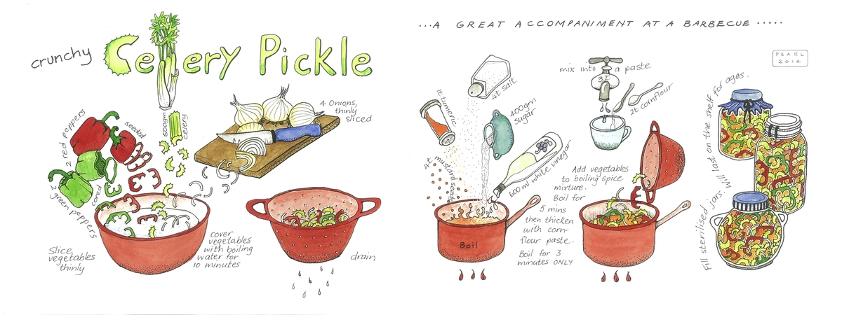 Crunchy Celery Pickle by Pearl de Chalain Celery pickle