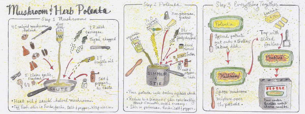 Mushroom and Herb Polenta by Ruth Anderson