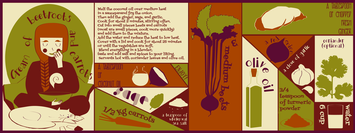 Cream of Beetroot and Carrots by Lida Ziruffo