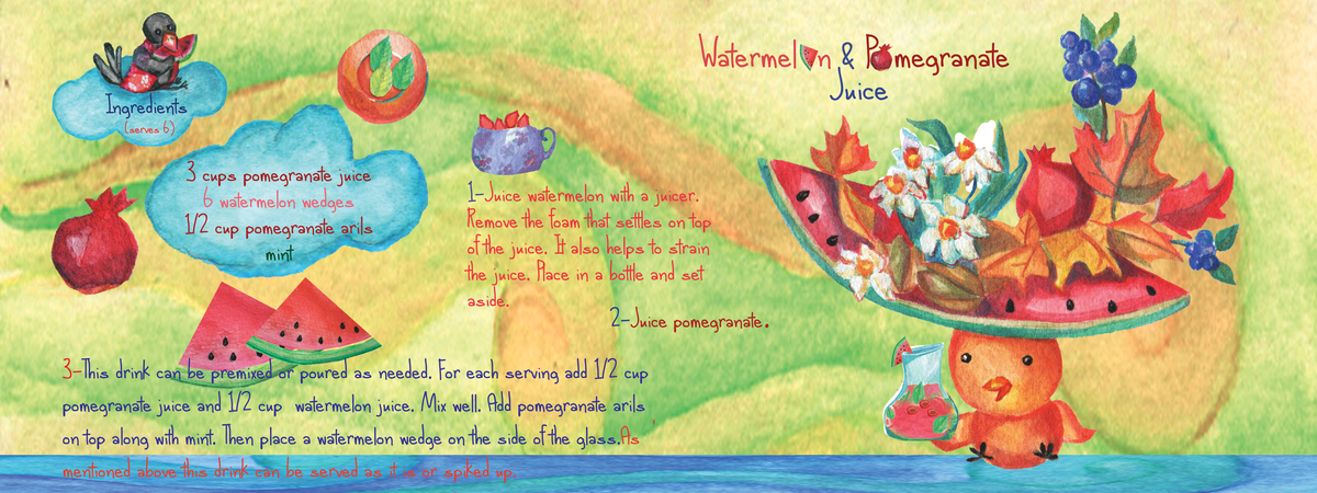 Watermelon & Pomegranate Juice by Golnaz Vala