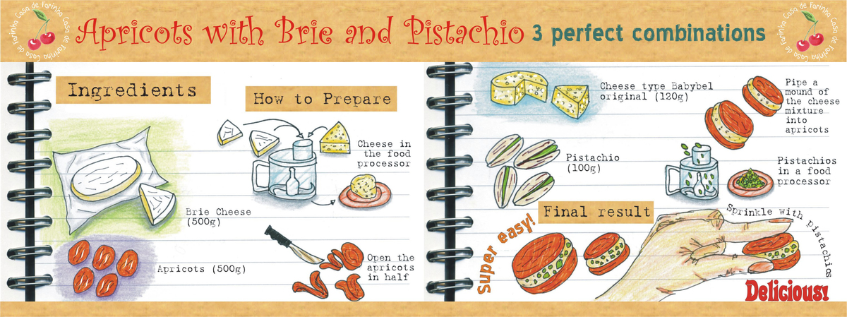 Apricots with Brie and Pistachio by Daniella Broseghini