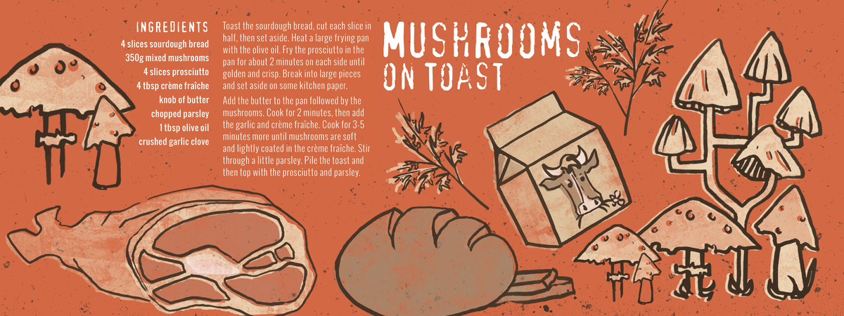 Mushrooms on Toast by Phoebe Miller