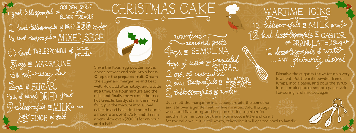 1940s British Wartime Christmas Cake by Lara Lockwood