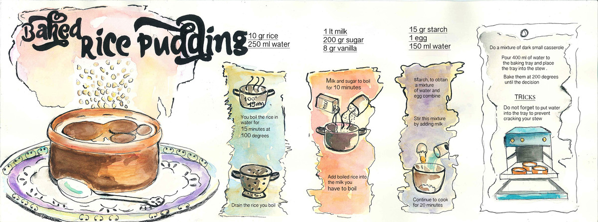 Baked Rice Pudding by Seza Keleşoğlu
