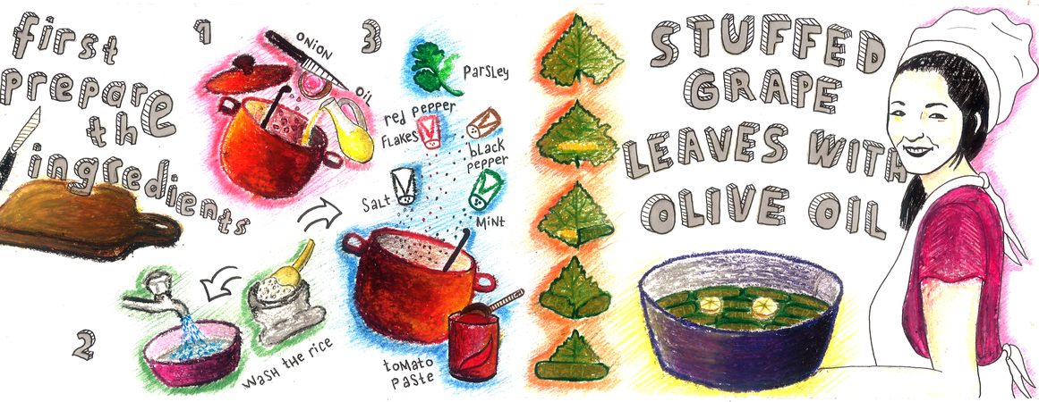 Stuffed Grape Leaves With Olive Oil by Çiğdem Güven