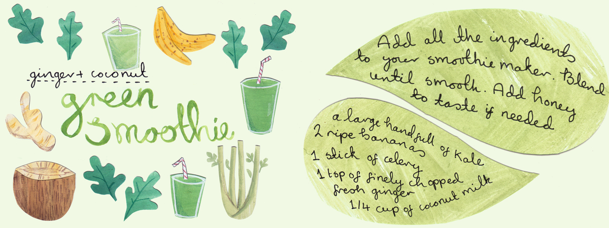 Ginger and Coconut Green Smoothie by Emma Block