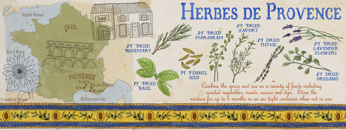Herbes de Provence Spice Mix by Betsy Beier Herbesdeprovencebywanderlustdesigner tdac