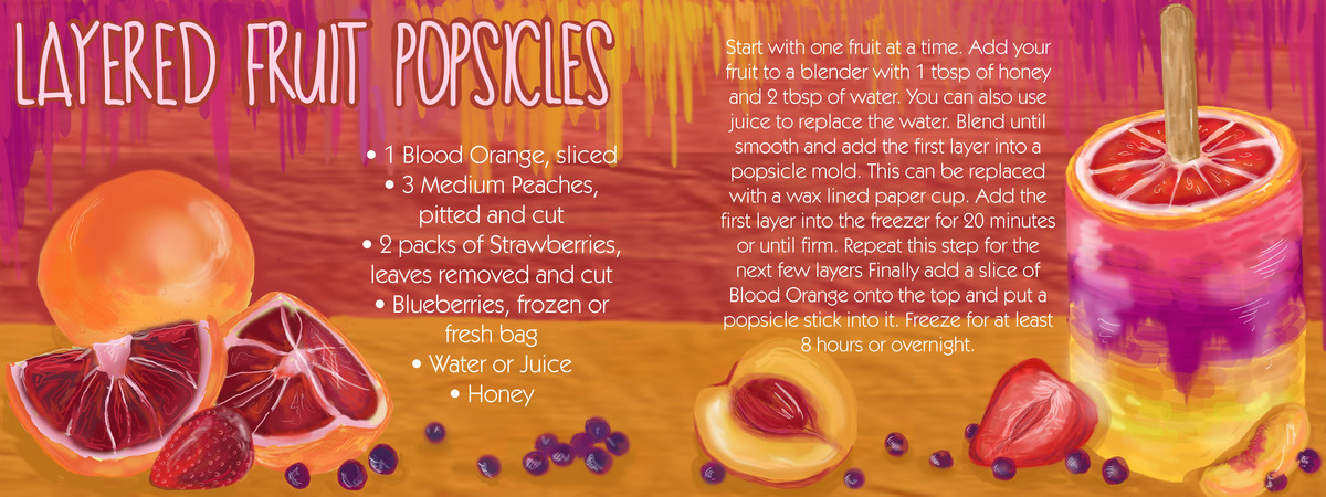 Layered Fruit Popsicles by Olivia Jane