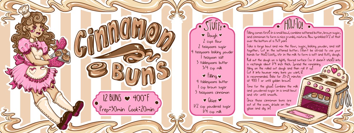 Yummy Cinnamon Buns by Kit Kazmier Kit kazmier theydraw cook