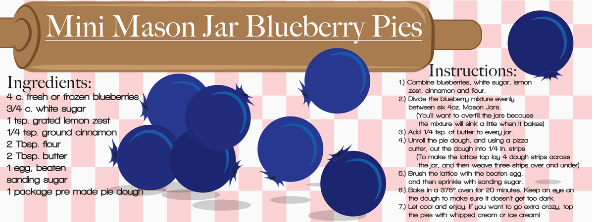 Mason Jar Blue Berry Pies by Mariel Alvarado Alvarado bbpie