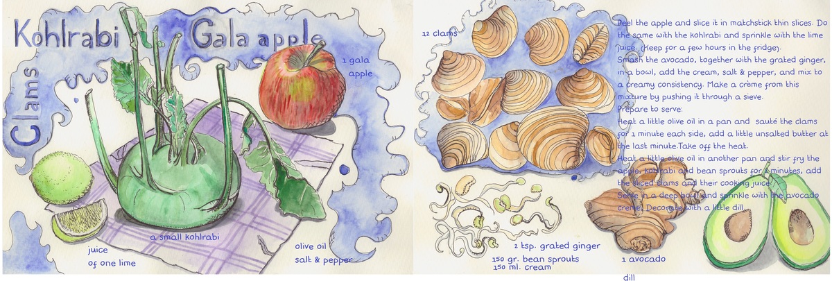 Kohlrabi Gala Apple Clams by Dorine van der Vloodt