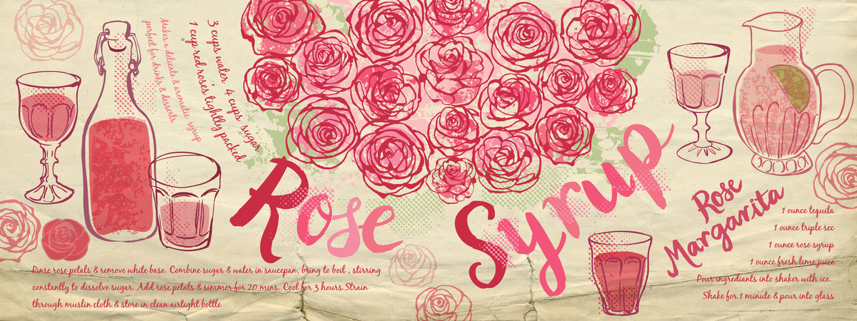 Rose Syrup & Rose Margarita by Ohn Mar Win