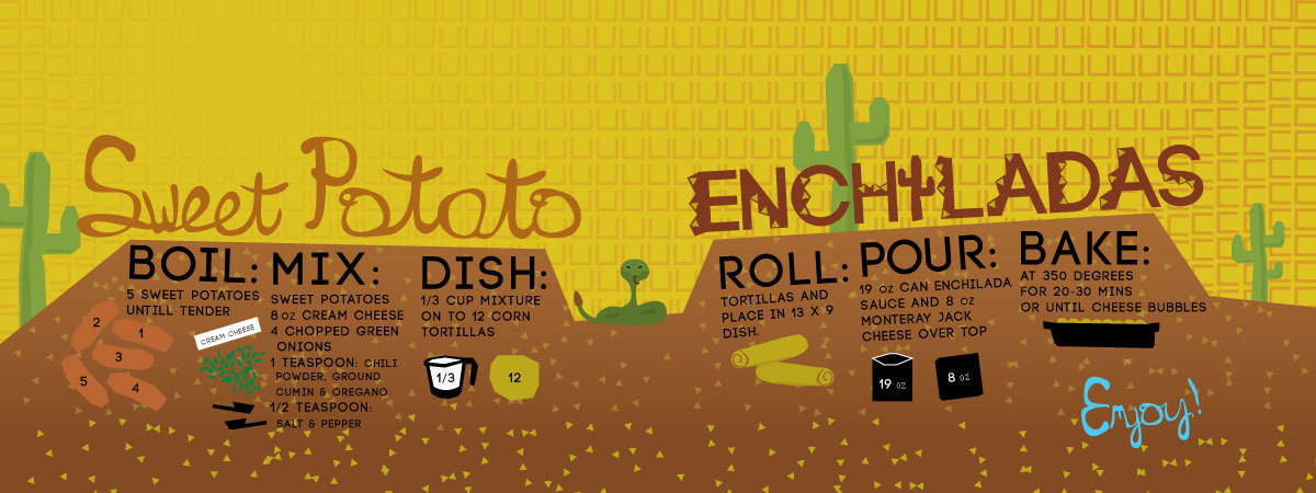 Sweet Potato Enchiladas by Roxy Christensen