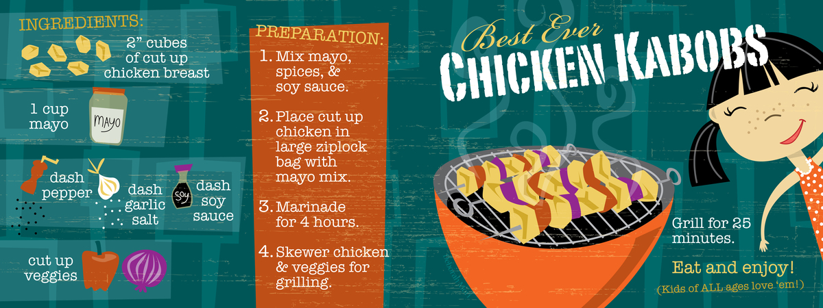 Best Ever Chicken Kabobs by Deborah Mori