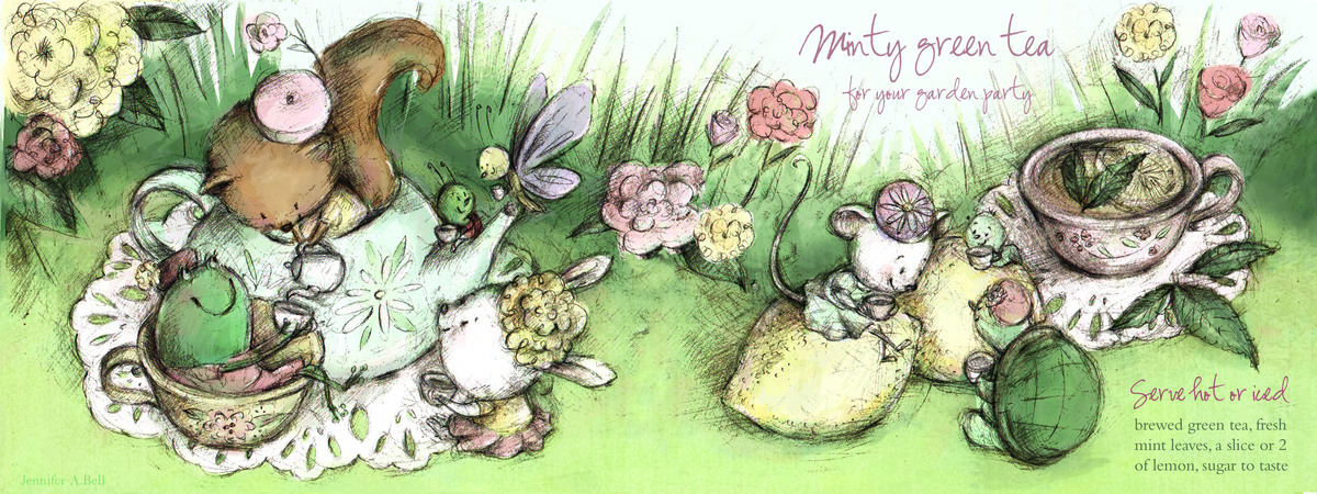Minty Green Tea by Jennifer Bell