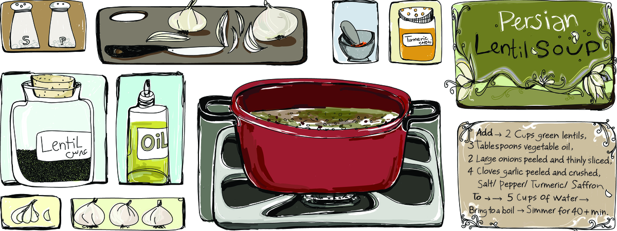 Persian Lentil Soup by Nazanin Kani