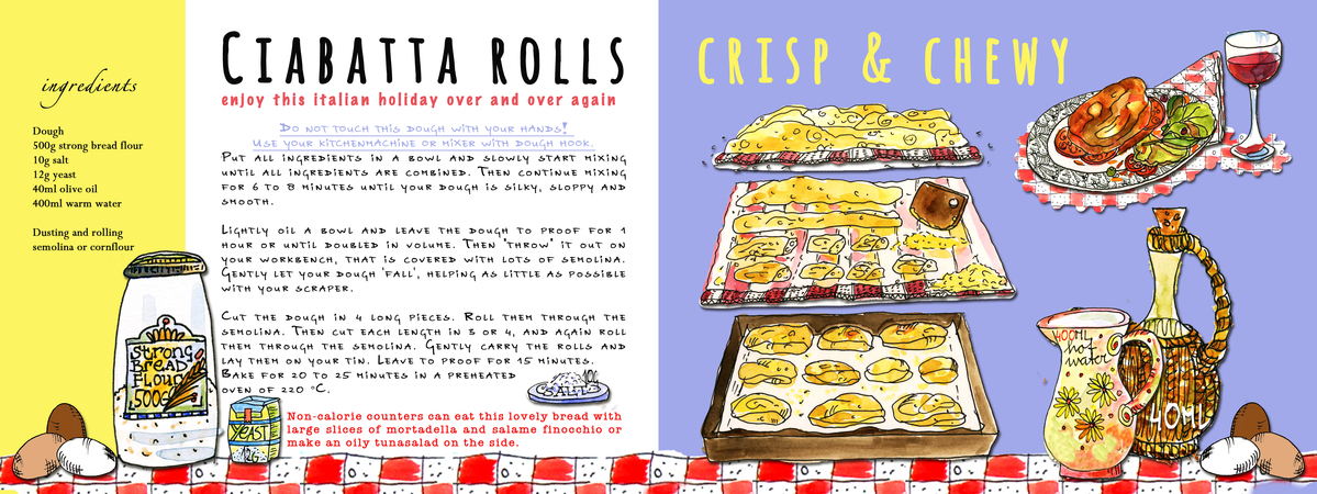 Ciabatta Rolls by Pia Dirks Illustrations