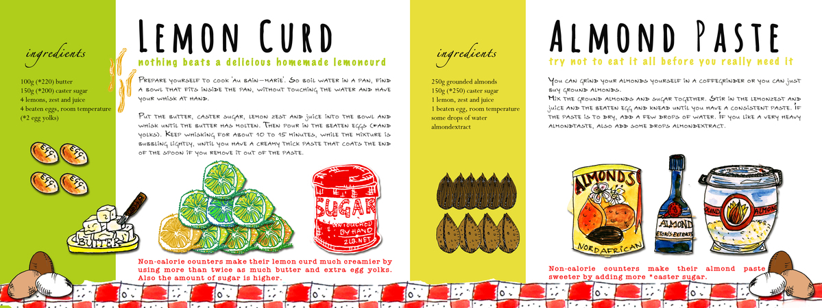 Lemon Curd & Almond Paste by Pia Dirks Illustrations