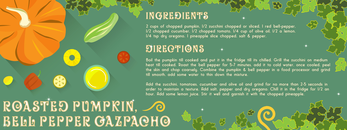 Pumpkin & Bell Pepper Gazpacho by Jamini jam