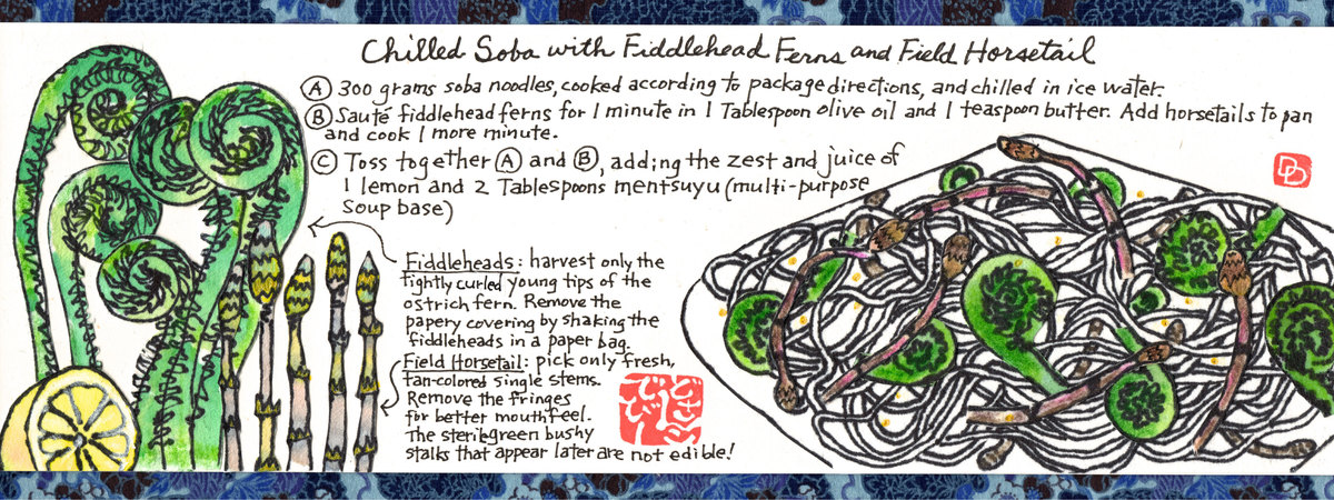 Chilled Soba with Fiddleheads and Horsetails by dosankodebbie