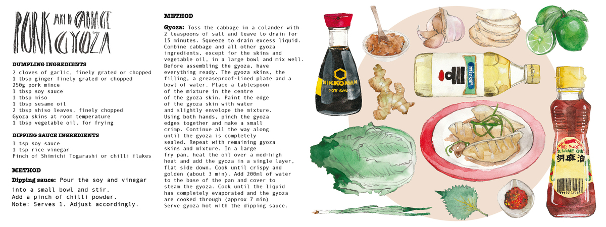 Pork & Cabbage Gyoza by Sara Brenton
