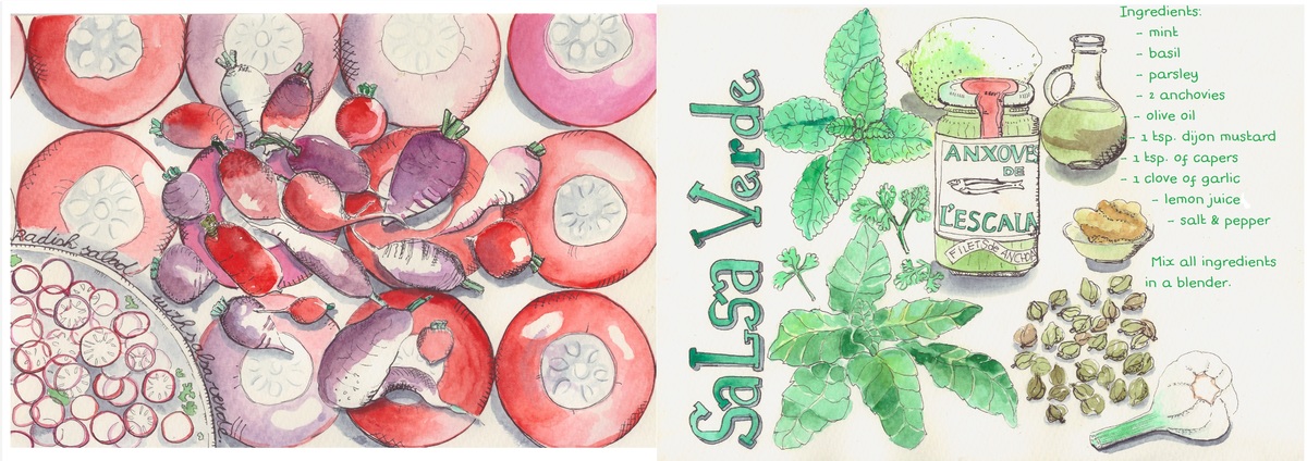 Radish Salad with Salsa Verde by Dorine van der Vloodt