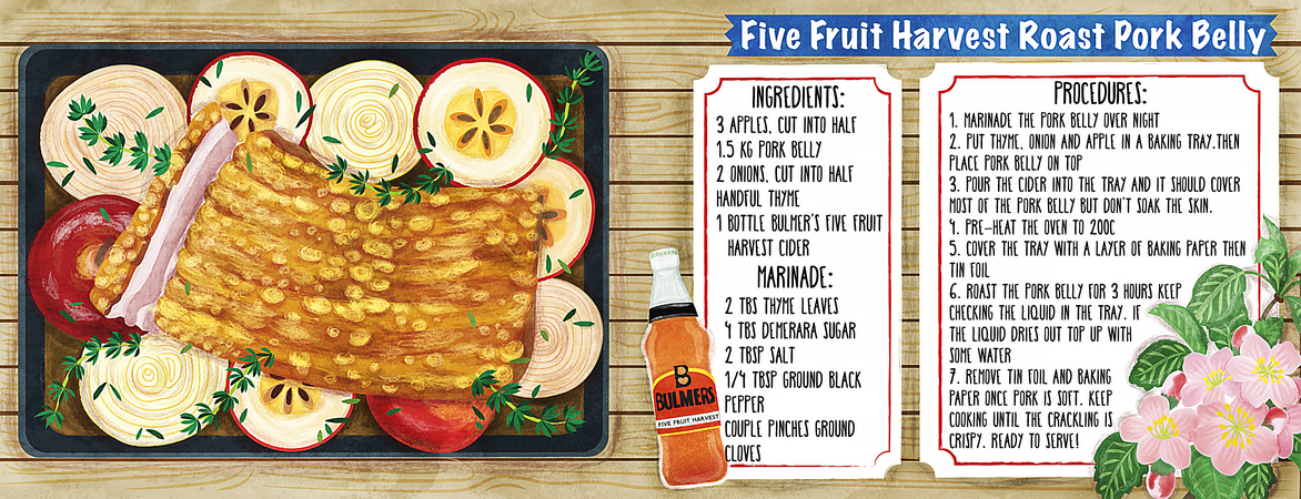 Five Fruit Harvest Roast Pork Belly by Liv Wan