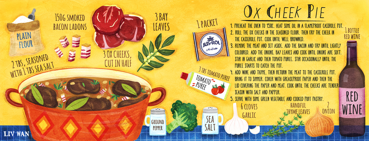 Ox Cheek Pie by Liv Wan