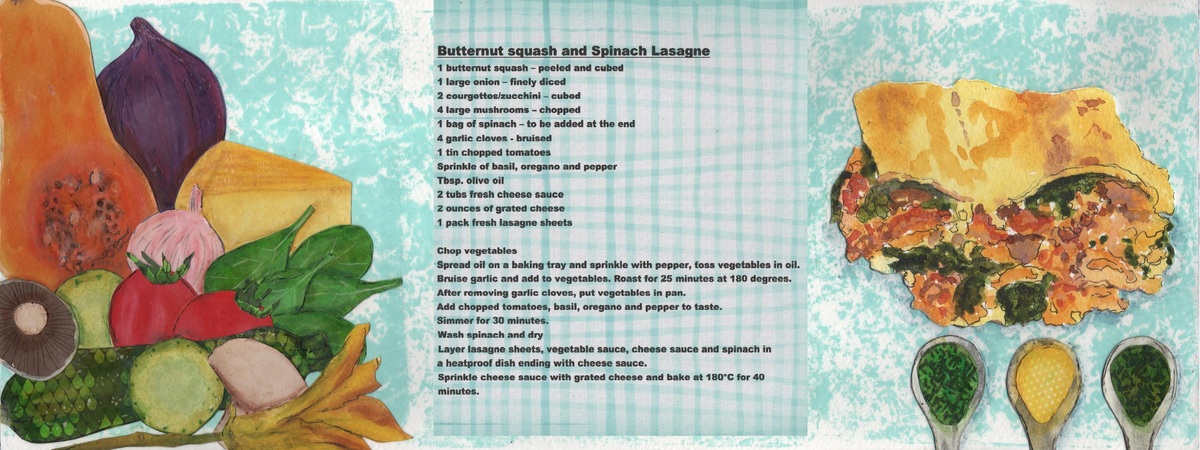 Butternut Squash and Spinach Lasagne by Lynne Osborne