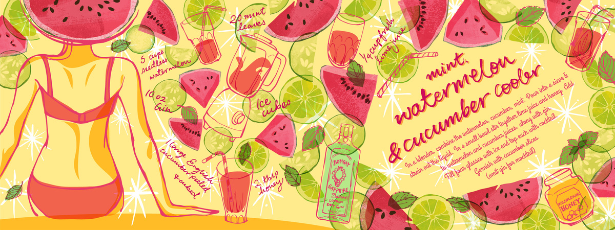 Mint watermelon & cucumber cooler by Ohn Mar Win
