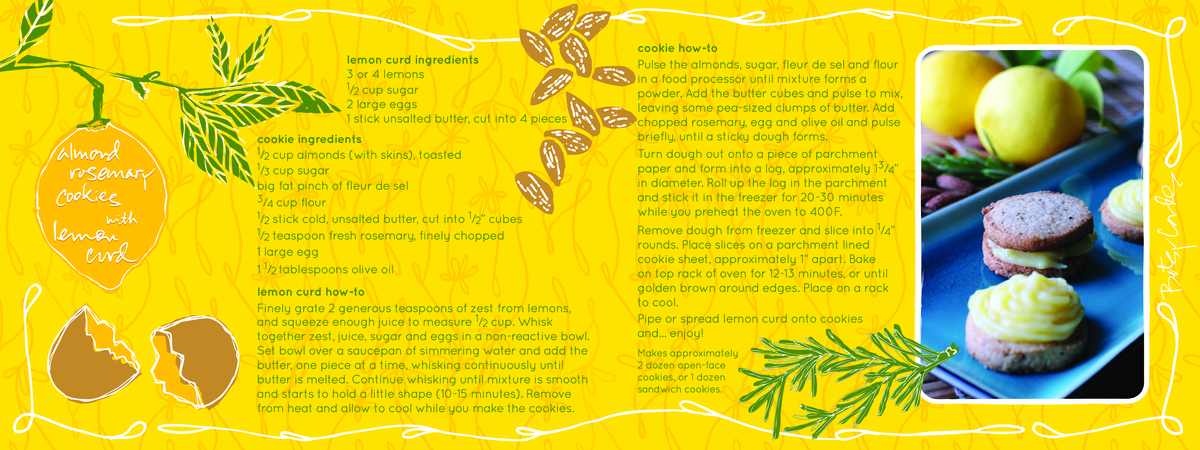 Almond Rosemary Cookies with Lemon Curd by Betsy Cordes