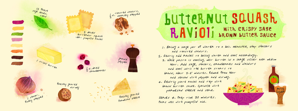 Butternut Squash Ravioli by Betsy Snyder