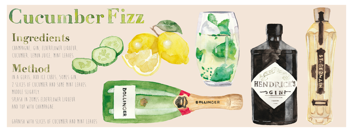 Cucumber Fizz Cocktail by Sara Brenton