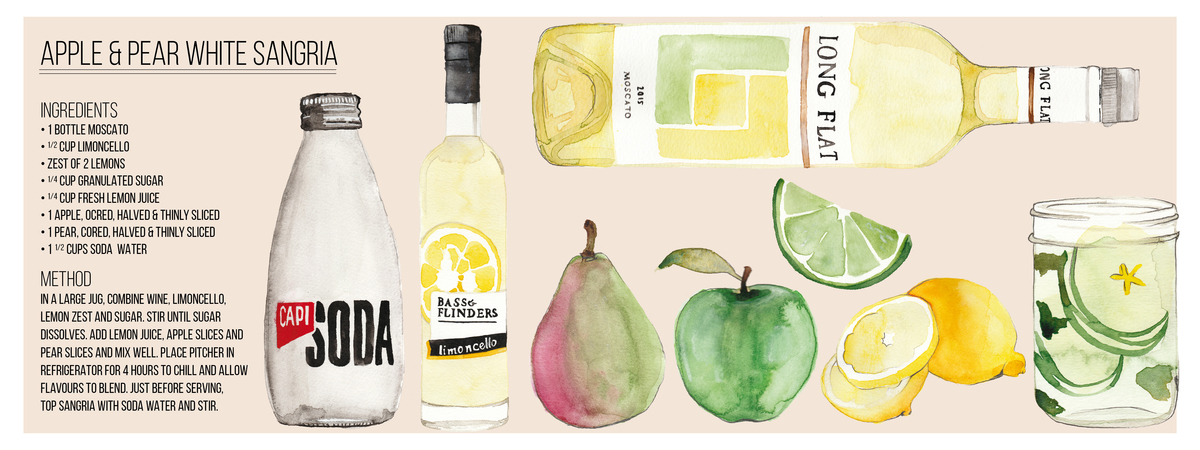Apple & Pear White Sangria by Sara Brenton