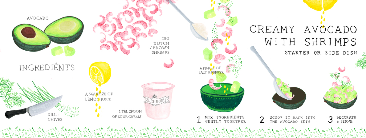 Creamy Avocado with Shrimps | Quick and easy by Femke Veltkamp