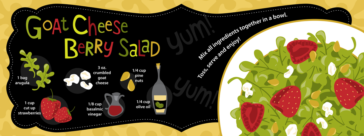 Goat Cheese Berry Salad by Deborah Mori